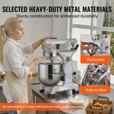 Commercial Food Mixer 14L 3-Speed Stand Dough Mixer 550W for Restaurant